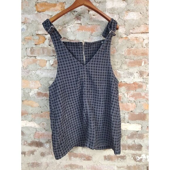Lefties Denim Collection Womens Plaid Dress Size Large Z - Picture 2 of 3